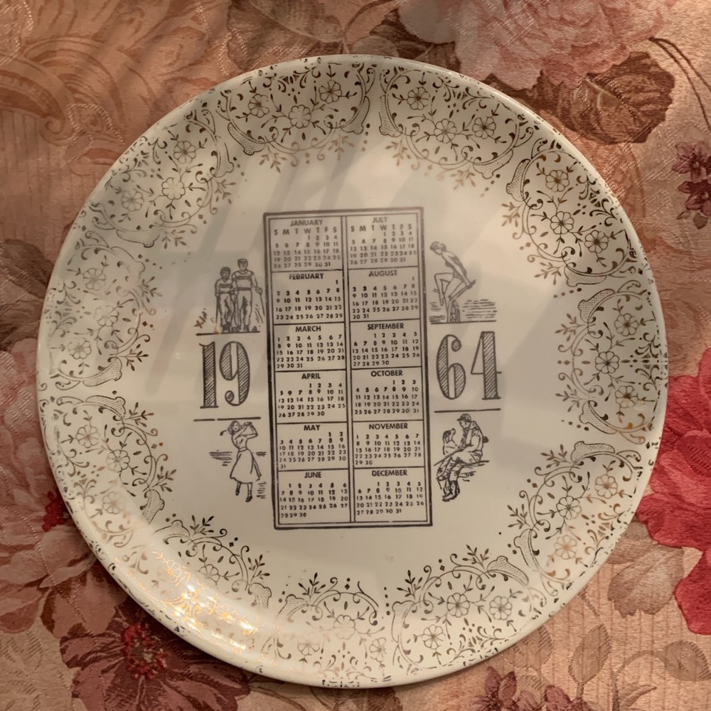 1964 calendar plate